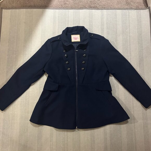 NAVY BLUE PINK ENVELOPE STYLISH JACKET FROM JC PENNY'S - Picture 1 of 1
